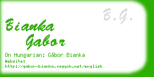bianka gabor business card